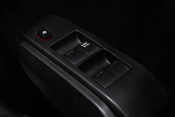 Novosibirsk Russia 2020 Honda Fit Closeup Door Control Panel New — 스톡 사진