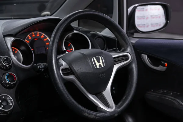 Novosibirsk Russia April 2020 Honda Fit Prestige Car Interior Dashboard — Stock Photo, Image