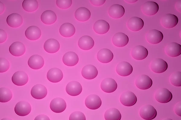 Close Monochrome Illustration Pink Identical Balls Arranged Same Distance Simple — Stock Photo, Image