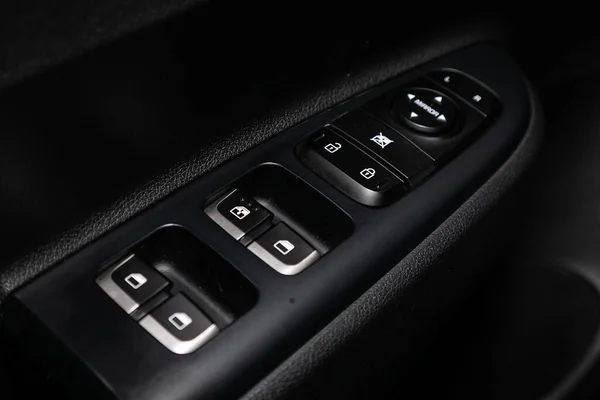 Novosibirsk Rusko Března 2020 Kia Rio Close Door Control Panel — Stock fotografie