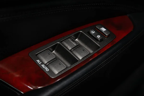 Novosibirsk Russia 2020 Lexus New Modern Car Door Control Panel — 스톡 사진