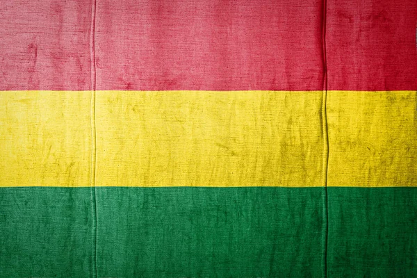Bandiera Nazionale Della Bolivia Raffigurante Colori Vernice Vecchi Tessuti Bandiera — Foto Stock