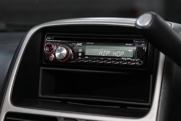 Novosibirsk Russia 2020 Honda Audio 스테레오 시스템 제어판 Modern Car — 스톡 사진