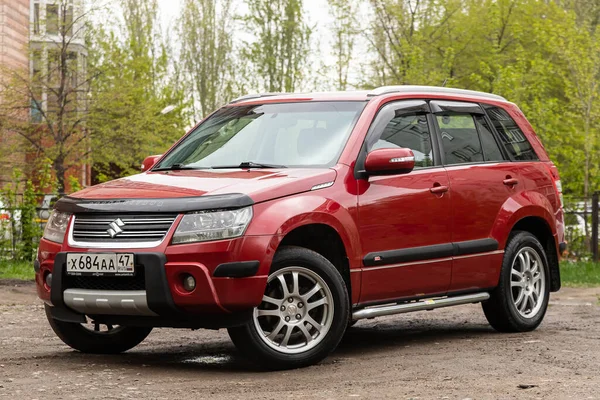 Novosibirsk Rússia Maio 2020 Suzuki Grand Vitara Vermelho Carro Crossover — Fotografia de Stock