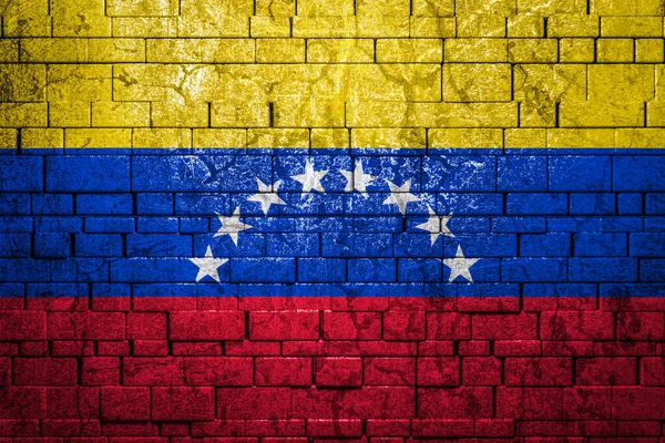 National Flag Venezuela Brick Wall Background Concept National Pride Symbol — Stock Photo, Image