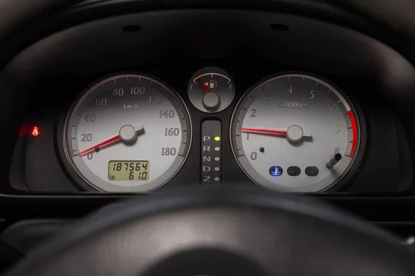 Novosibirsk Russia June 2020 Suzuki Wagon Solio Speed Ometer Odometer — 图库照片