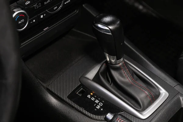 Novosibirsk Russia June 2020 Mazda Close Manual Gearbox Transmission Handle — Stock Photo, Image