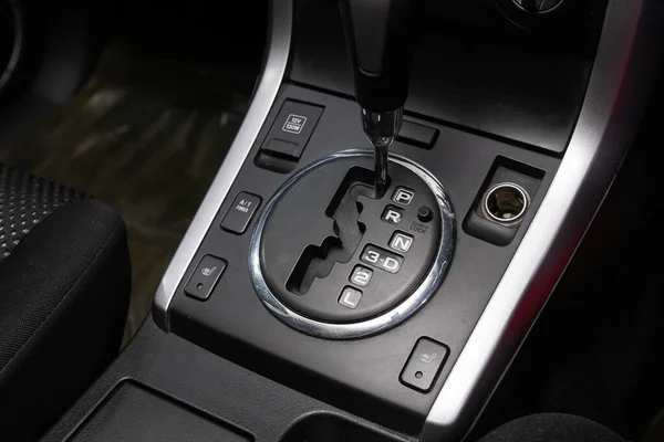 Novosibirsk Russia 2020 Suzuki Escudo Close Manual Gearbox Transmission Handle — 스톡 사진