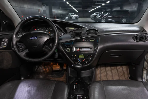 Novosibirsk Rusya Haziran 2020 Ford Focus Lüks Otomobil Çişleri Direksiyon — Stok fotoğraf