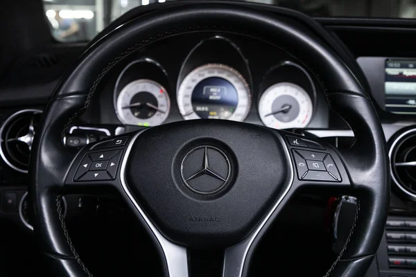 Novosibirsk Rusland April 2020 Mercedes Benz Glk Klasse Prestige Autointerieur — Stockfoto