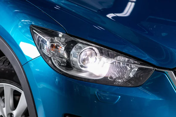 Novosibirsk Russia 2020 Mazda Detail Light Close New Car — 스톡 사진