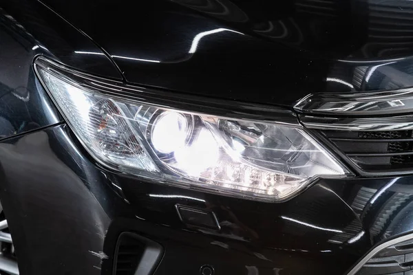 Novosibirsk Russia 2020 Toyota Camry Detail Light Close New Car — 스톡 사진