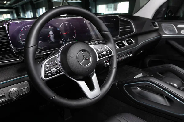 Novosibirsk Russia April 2020 Mercedes Benz Gle300D Prestige Car Interior — Stock Photo, Image