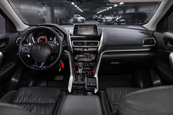 Novosibirsk Rusia Junio 2020 Mitsubishi Eclipse Prestige Interior Del Coche —  Fotos de Stock