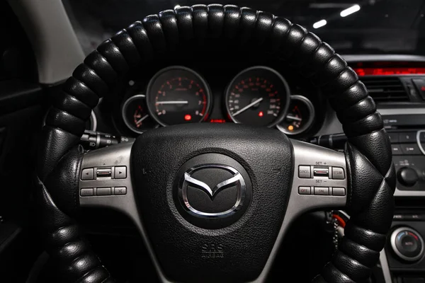 Novosibirsk Rusland April 2020 Mazda Salon Van Een Nieuwe Stijlvolle — Stockfoto