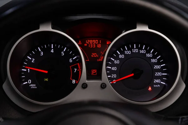 Novosibirsk Russia June 2020 Nissan Juke Dashboard Close Eup Visible — 图库照片