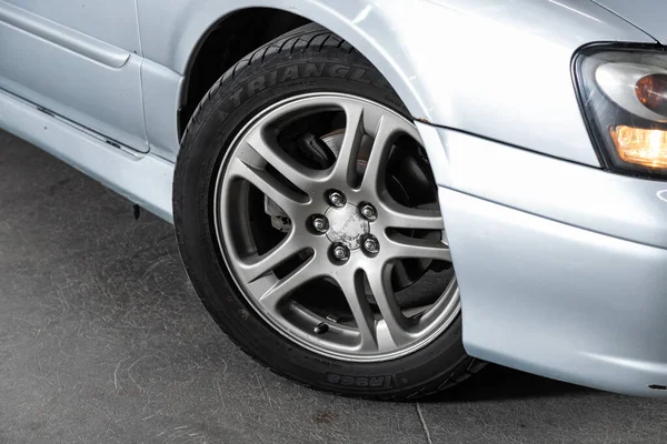 Novosibirsk Russia July 2020 Subaru Legacy Close Car Wheel New — 图库照片