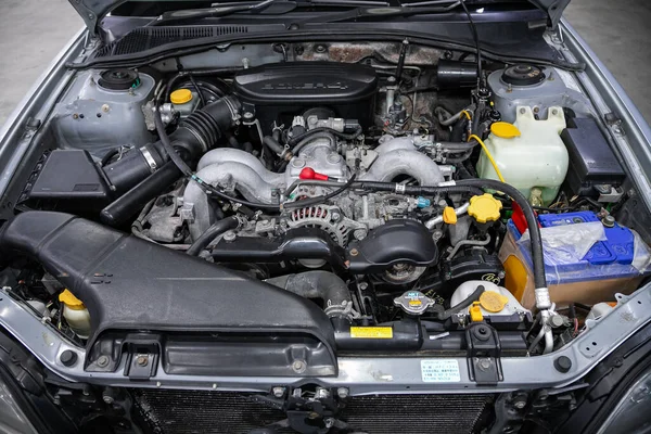 Novosibirsk Russia July 2020 Subaru Legacy Close Details Car Engine — 图库照片