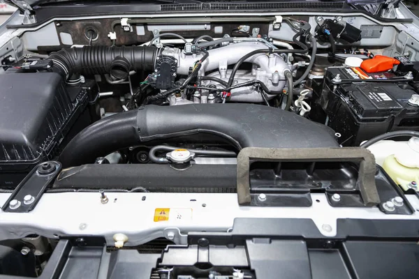 Novosibirsk Russia June 2020 Mitsubishi Pajero Close Details Car Engine — 图库照片