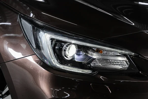 Новосибірськ Росія Червня 2020 Subaru Forester Glowing Headlight Modern Car — стокове фото
