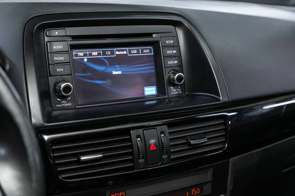 Novosibirsk Russia Giugno 2020 Mazda Impianto Stereo Audio Pannello Controllo — Foto Stock