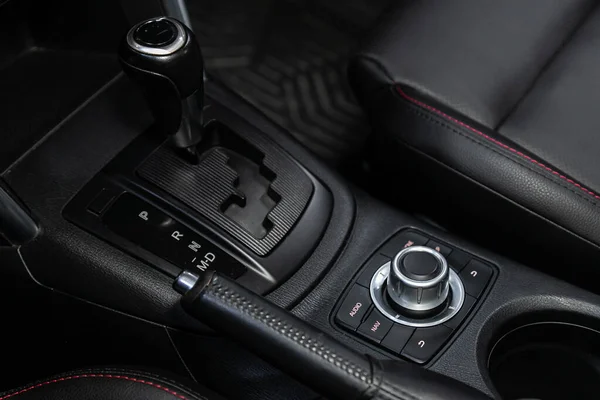 Novosibirsk Russia June 2020 Mazda Close Manual Gearbox Transmission Handle — 图库照片