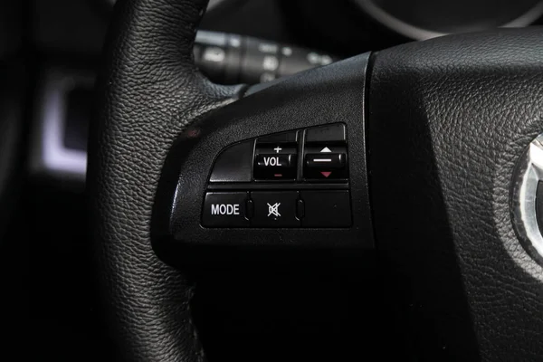 Novosibirsk Rusland Mei 2020 Mazda Car Controller Stuurwiel Muziek Control — Stockfoto