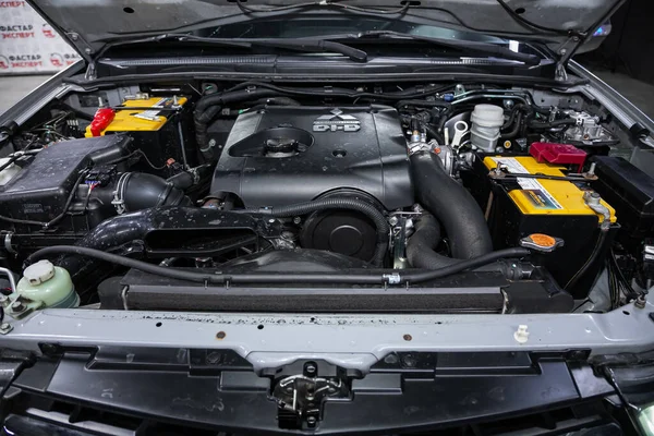 Novosibirsk Russia July 2020 Mitsubishi L200 Close Detail Car Engine — 图库照片