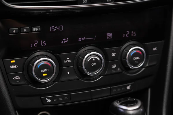 Novosibirsk Russia June 2020 Mazda Close Car Panel Air Conditioning — Stock Photo, Image