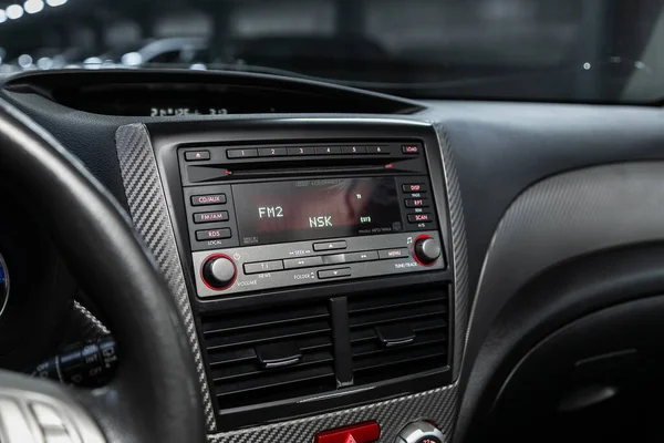 Novosibirsk Ryssland Juni 2020 Subaru Forester Audio Stereo System Kontrollpanel — Stockfoto