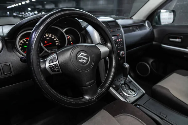 Novosibirsk Russia 2020 Suzuki Grand Vitara Auto Interior Steering Wheel — 스톡 사진