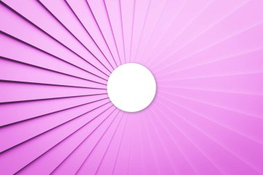  Geometrik arkaplanda 3 boyutlu hacimli pembe ve beyaz top. Paralelkenar desen. Teknoloji geometrisi neon arkaplanı