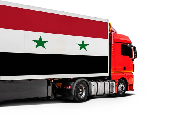 Big Truck National Flag Syri — Stock Photo, Image