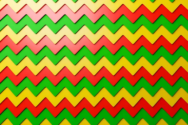 Illustration Gult Grönt Och Rött Geometriskt Mönster Från Mönster Dekorativt — Stockfoto
