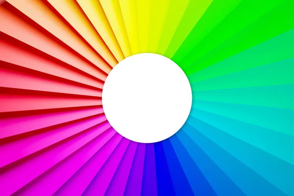 Illusztráció Többszínű Spektrum Körül Fehér Kör Alakzat Minta Technológia Geometria — Stock Fotó