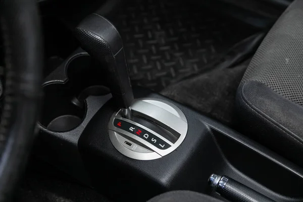 Novosibirsk Russia July 2020 Honda Jazz Close Manual Gearbox Transmission — Stock Photo, Image