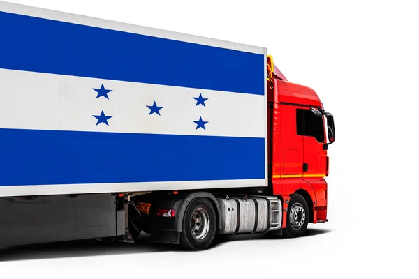 Μεγάλο Φορτηγό Την Εθνική Σημαία Της Hondura — Φωτογραφία Αρχείου