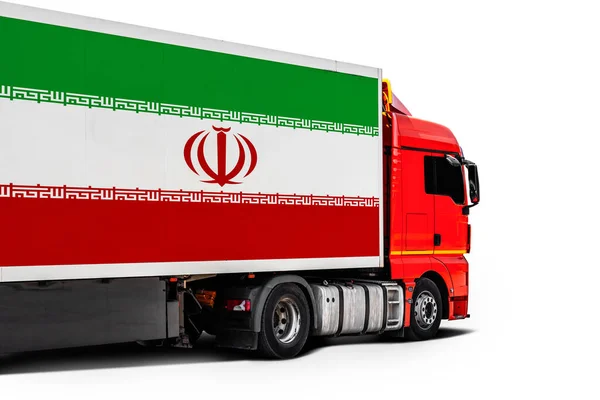 Grote Vrachtwagen Met Nationale Vlag Van Ira — Stockfoto