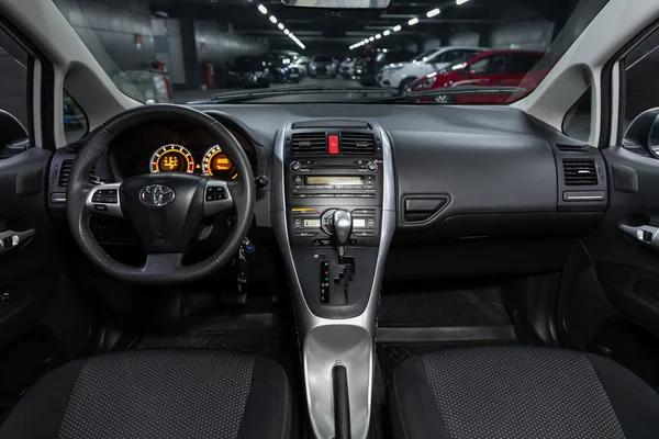 Novosibirsk Rusya Temmuz 2020 Toyota Auris Gösterge Paneli Oyuncu Direksiyon — Stok fotoğraf