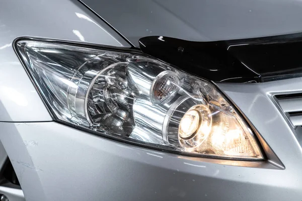 Novosibirsk Russia 2020 Toyota Auris Glowing Headlight Modern Car Close — 스톡 사진