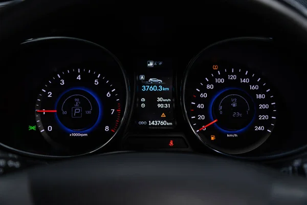Car Panel Digital Bright Speedometer Odometer Other Tool — Stock Photo, Image