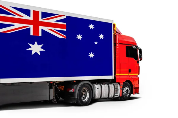 Big Truck National Flag Australi — Stock Photo, Image