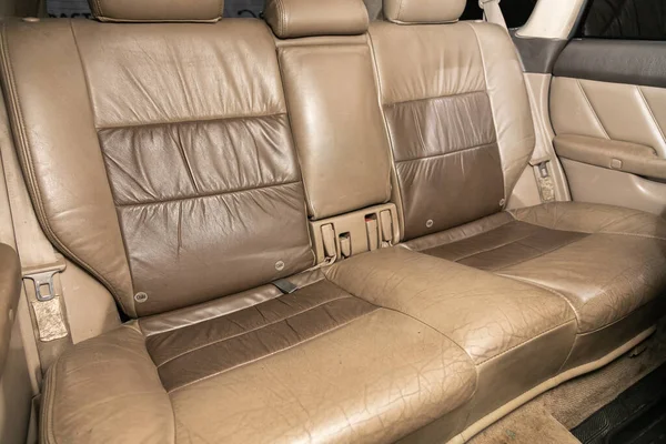 Novosibirsk Russia August 2020 Subaru Outback Rear Seat Passengers Beige — 图库照片