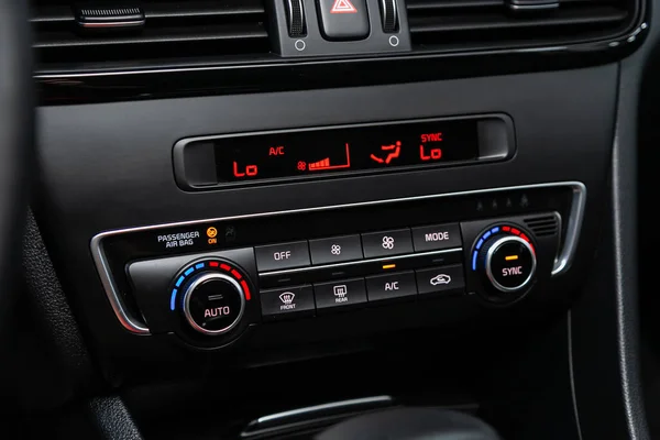 Novosibirsk Russia August 2020 Kia Optima Vehicle Interior Visible Climate — 스톡 사진