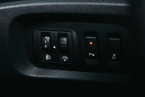 Novosibirsk Russia September 2020 Renault Kapture Close Headlight Switch Control — 스톡 사진