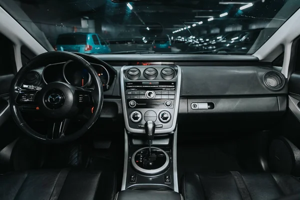 Novosibirsk Rússia Setembro 2020 Mazda Prestige Interior Carro Com Painel — Fotografia de Stock