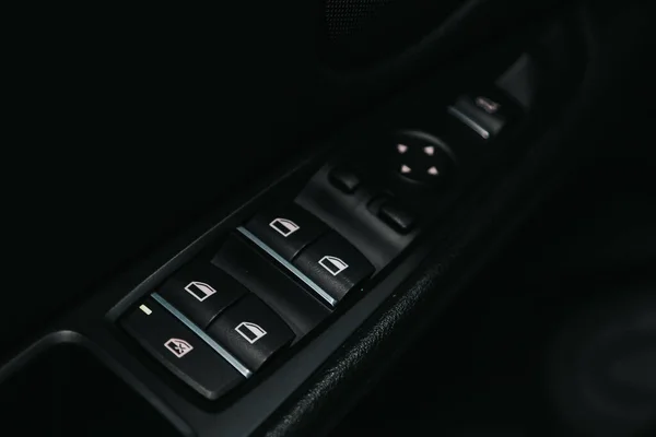 Novosibirsk Rusia Septiembre 2020 Bmw Primer Plano Panel Control Puerta —  Fotos de Stock