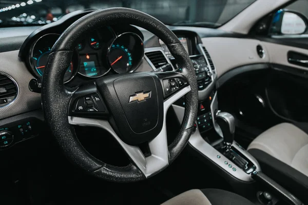 Nowosibirsk Russland September 2020 Chevrolet Cruze Cockpit Innenraum Details Tacho — Stockfoto