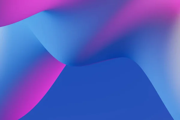 Illustratie Neon Blauw Roze Bergen Van Verschillende Maten Een Zwarte — Stockfoto