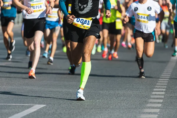 Novosibirsk Russia September 2020 Raevich Half Marathon Close Legs Running — Stock Photo, Image